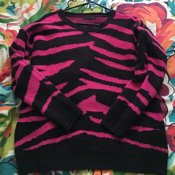 Zebra Print Lucca Couture Sweater