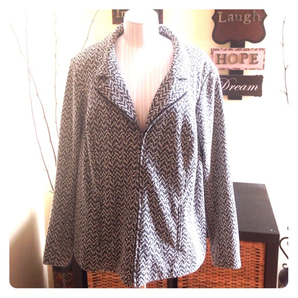 Plus size ponte jacket/blazer