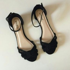 Bamboo Black Embellished Flats