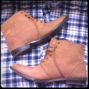 Brown Hipster Ankle Boots size 9 Zara