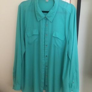 Forever 21+ Plus Sheer Georgette Shirt