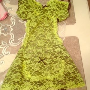 Neon green and black lingerie brand new !