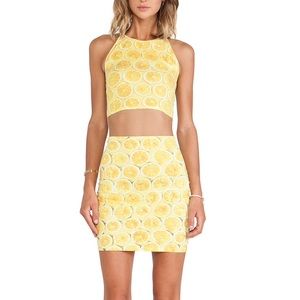 Motel Folly Top Kimmy Skirt in Lemonade