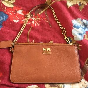 Authentic coach leather wristlet.