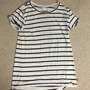 Black & White Striped Tunic Tee