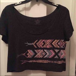 American Eagle Tribal Crop Top