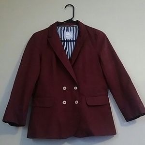 Dark red blazer