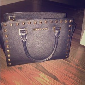 Black studded MK bag