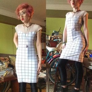 American Apparel bodycon dress with mesh insert