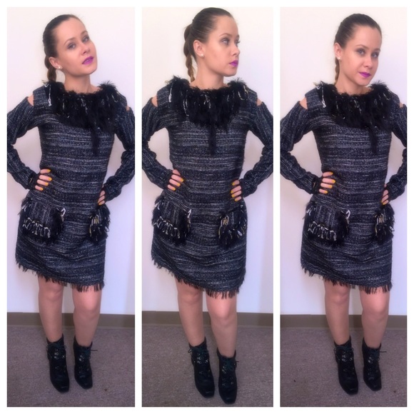 Tweed Winter Sweater Dress