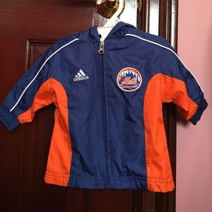 Adidas baby boys Mets hooded track jacket 3/6mo