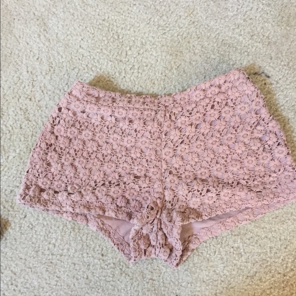 Crochet boho shorts