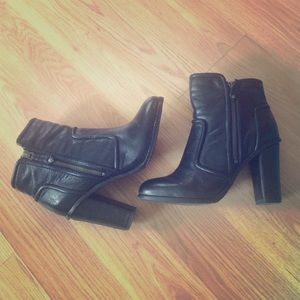 Frye Sylvia Piping Bootie in soft vintage leather.