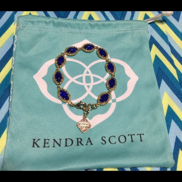 Kendra Scott Jewelry - Kendra Scott Blue/Gold Bracelet With Dust Bag