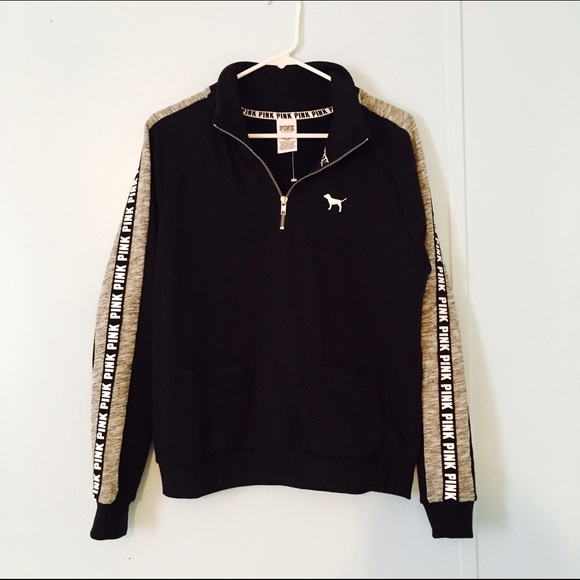 VS Pink Quarter Zip Sweater
