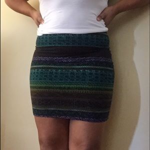 Tribal print bodycon skirt