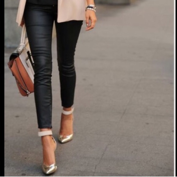 Zara faux leather leggings