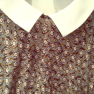 French Connection collared floral tunic
