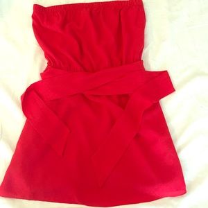 Red Express strapless dress!