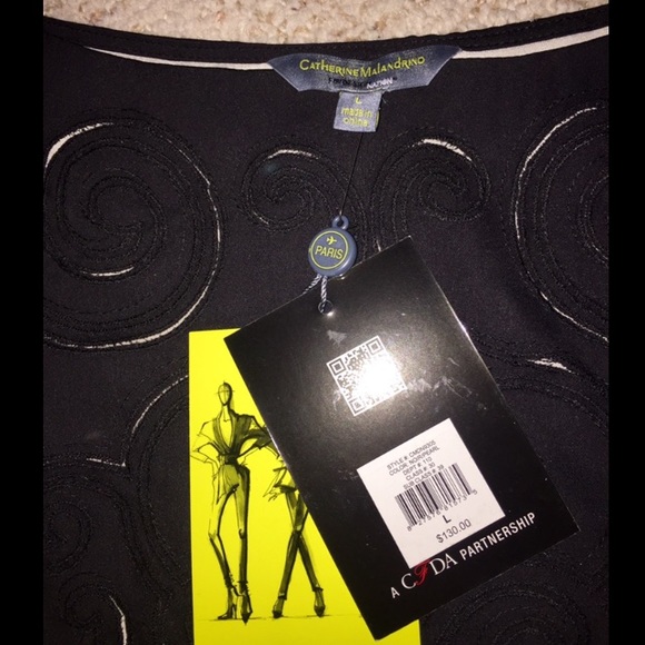 NWT💁🏻Black Swirl Shift Dress - Picture 2 of 4