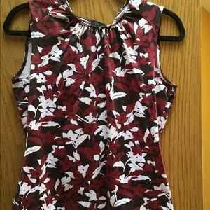 The Limited red and pink floral tank top