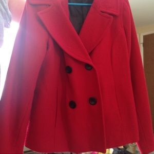 Red peacoat