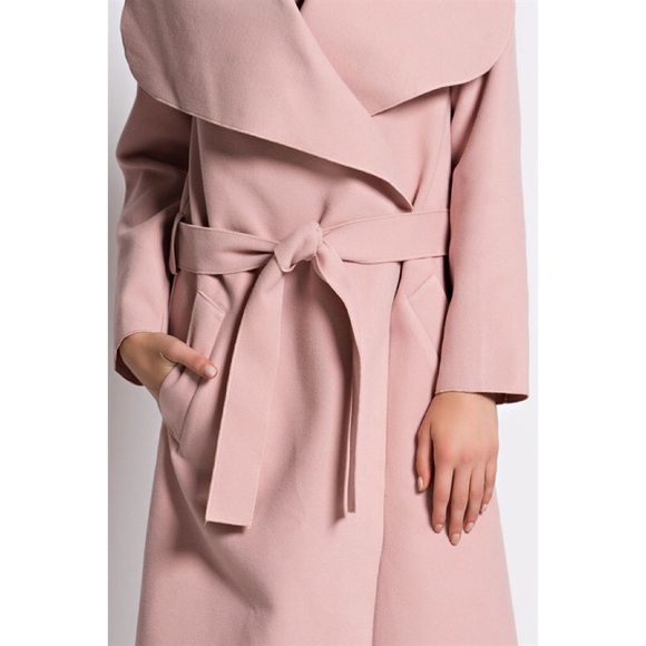 "Tribute" Wide Collar Belted Trench Coat - Picture 3 of 4