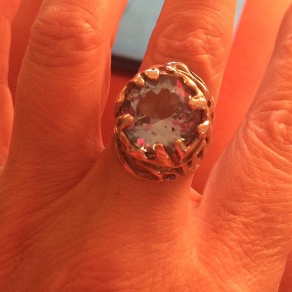 Sterling blue topaz ring
