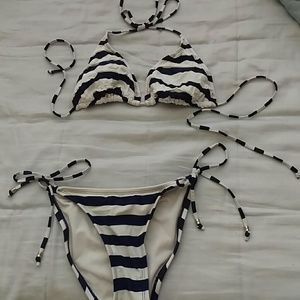 Navy and white stripe bikini!