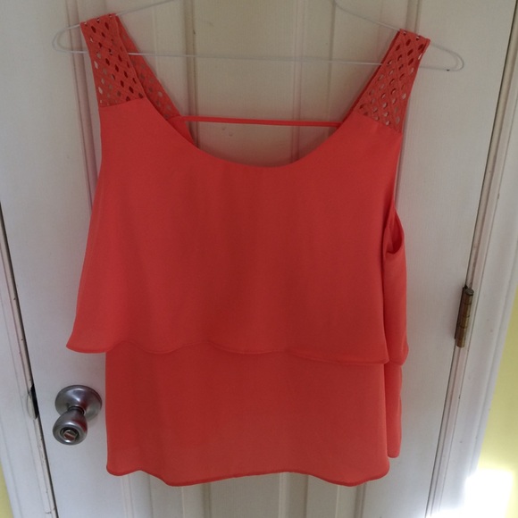 Orange Two-Layer Tank Top