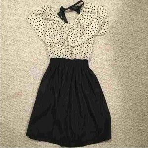 Fit and Flare polka dot dress