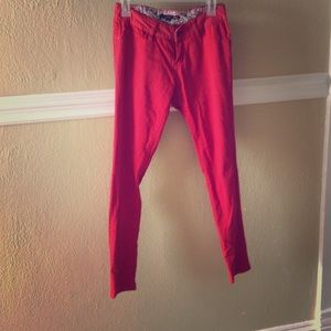 Red jeggings