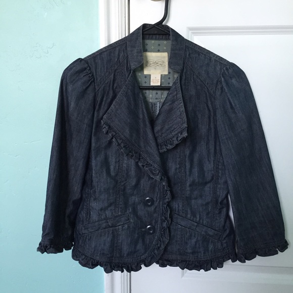 Anthropologie blazer in dark denim