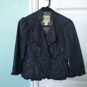 Anthropologie blazer in dark denim