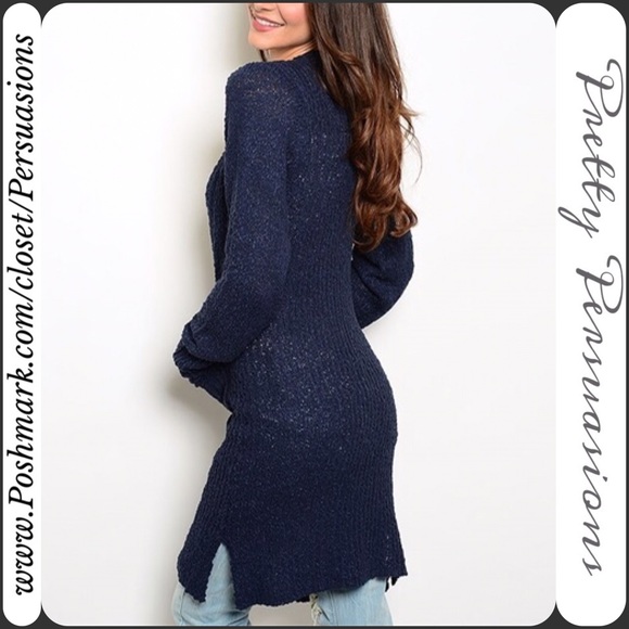 LAST ONE๐ปNWT Navy Cozy Slouchy Cardigan Sweater - Picture 2 of 2
