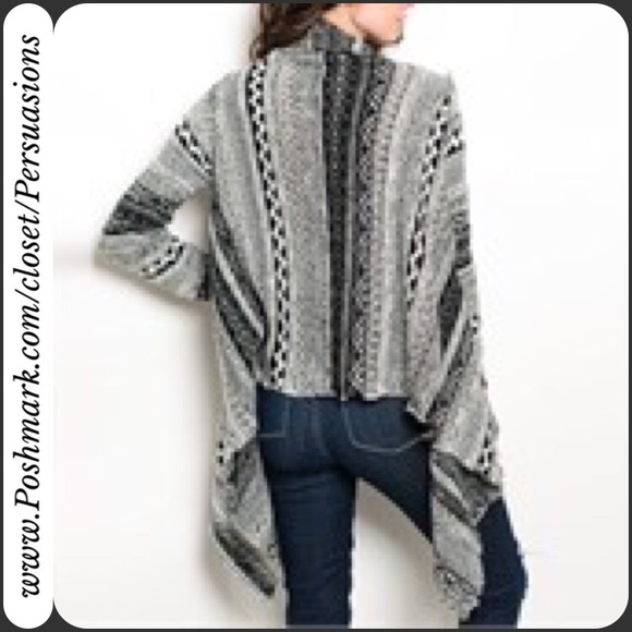 SOLD OUT π» NWT Wine & Black Cascading Cardigan - Picture 4 of 4