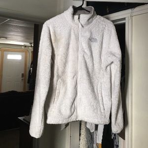 Medium white fur North Face jacket