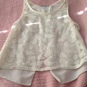 Beautiful lace open back tank top