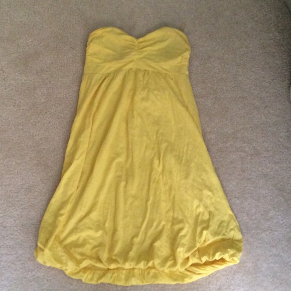 Yellow strapless dress or cover up, size small