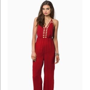 Red Tobi Jumpsuit (M)