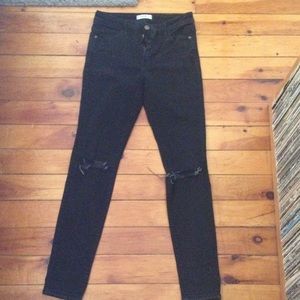 Abercrombie & Fitch black jeans.