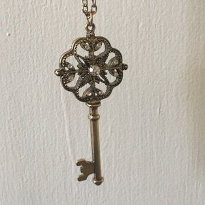 Long Skeleton Key Necklace