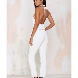 Nasty Gal White Bianca Jumpsuit