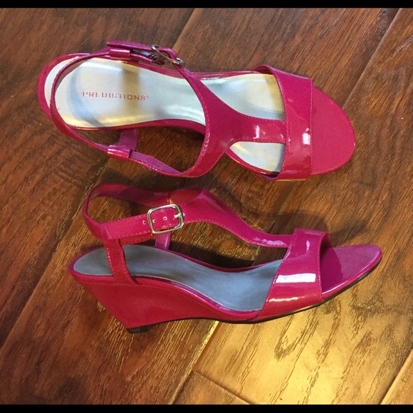 Hot pink wedges