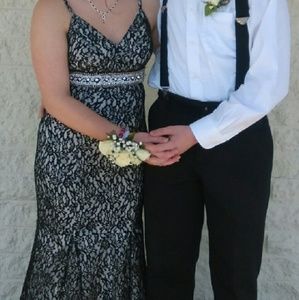 Black and Silver prom dress