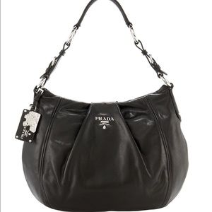 Prada large leather calfskin hobo