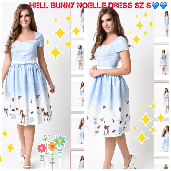 💙NWT! Hell Bunny "Noelle" Dress sz Small💙❤️✨😻🤓