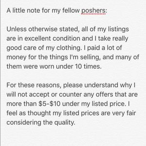 PLEASE READ BEFORE MAKING ANY OFFER