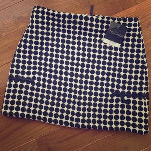 Topshop polka dot mini skirt