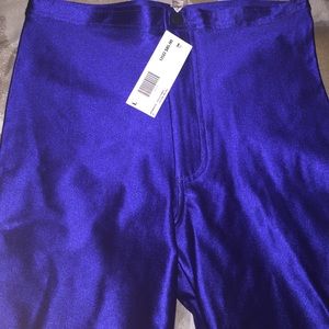 BRAND NEW ROYAL BLUE DISCO PANT SIZE LARGE